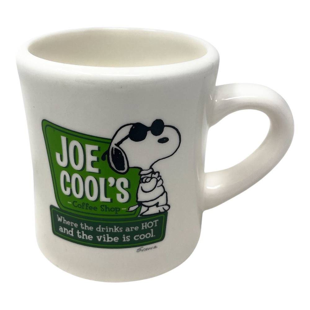 Snoopy Joe Cool's Mug Hallmark Peanuts Heavy Ceramic White 12 Fl Oz Diner